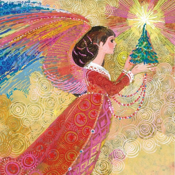Museums & Galleries Macmillan Angel Holding Christmas Tree Pack of 8 Christmas Cards