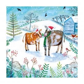 Macmillan Festive Cows Pack of 8 Christmas Cards
