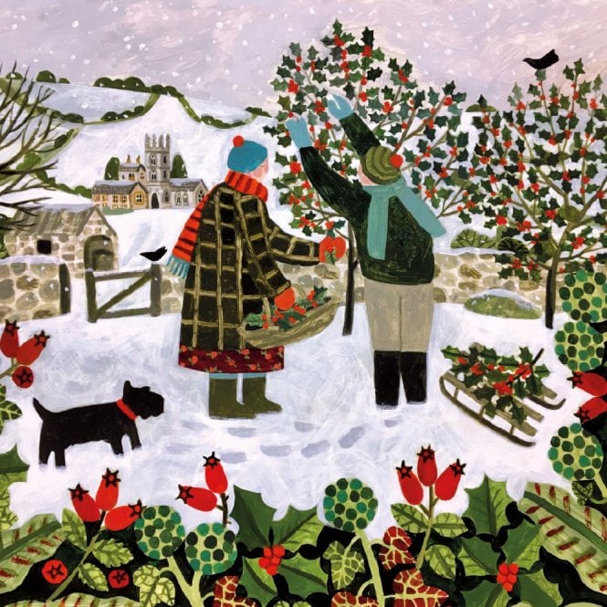 Museums & Galleries Macmillan Gathering the Holly Pack of 8 Christmas Cards