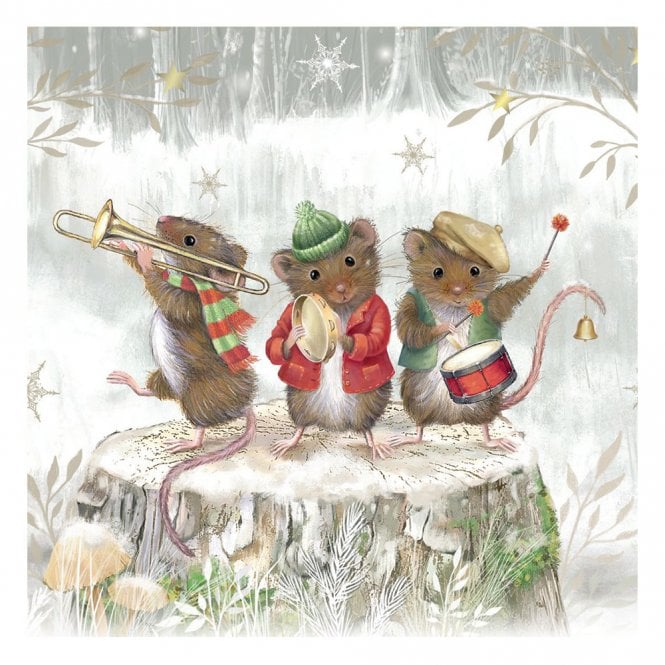 Museums & Galleries Macmillan Musical Mice Pack of 8 Christmas Cards