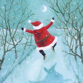 Macmillan Skipping Santa Pack of 8 Christmas Cards