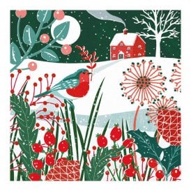 Moonlight Robin Pack of 8 Christmas Cards