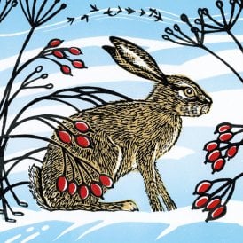 Snow Hare Pack of 8 Christmas Cards