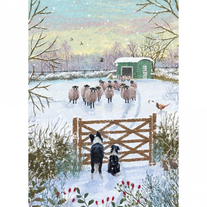 Museums & Galleries Snow on the Farm Pack of 8 Charity Christmas Cards