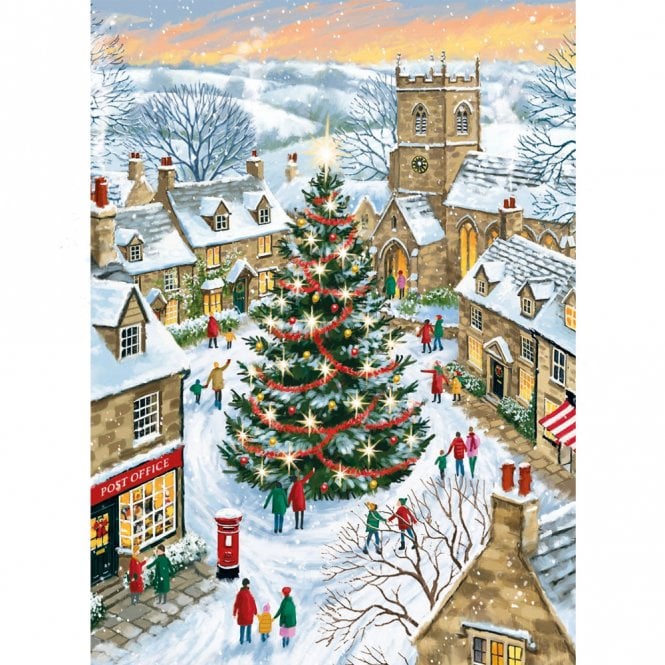 Museums & Galleries Village Christmas Pack Of 8 Christmas Cards
