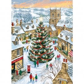 Village Christmas Pack Of 8 Christmas Cards
