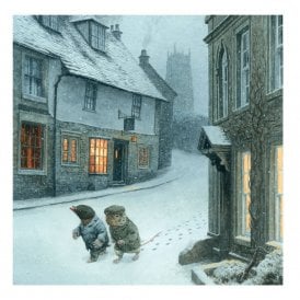 Walking Through the Village Pack of 8 Christmas Cards