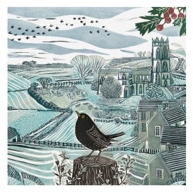 Winter Blackbird Pack of 5 Charity Christmas Cards