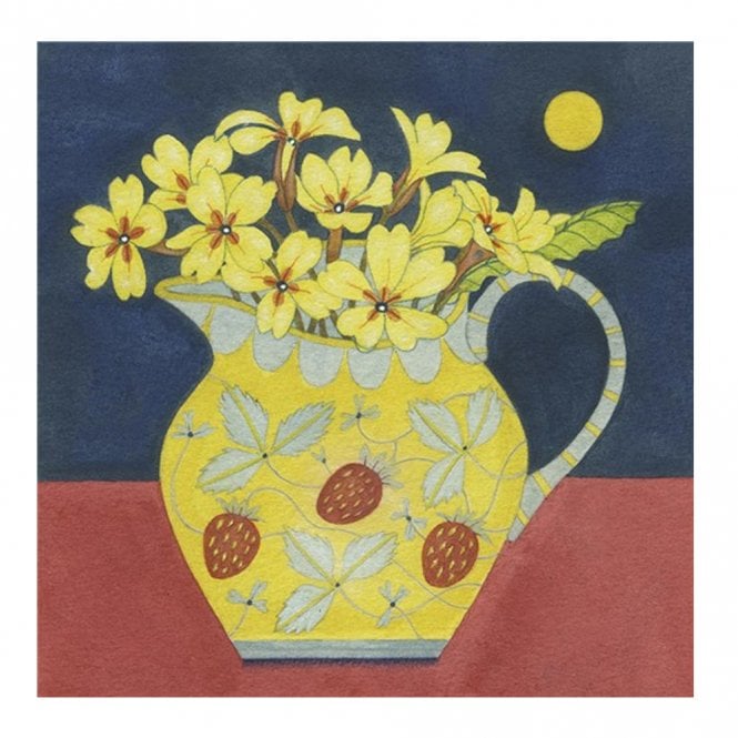 Natural Partners Kate Green Primroses in a Yellow Jug