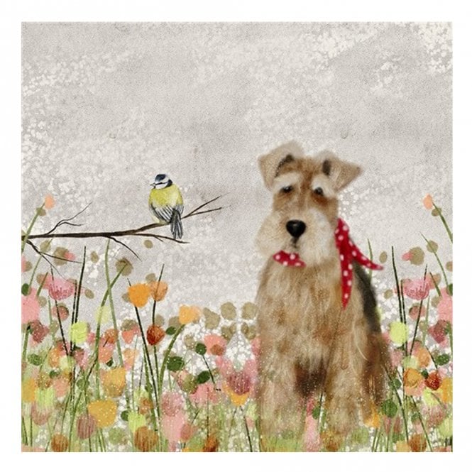 Natural Partners Lia Contrino Bluetit and Lakeland Terrier Card