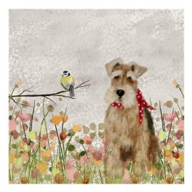 Lia Contrino Bluetit and Lakeland Terrier Card