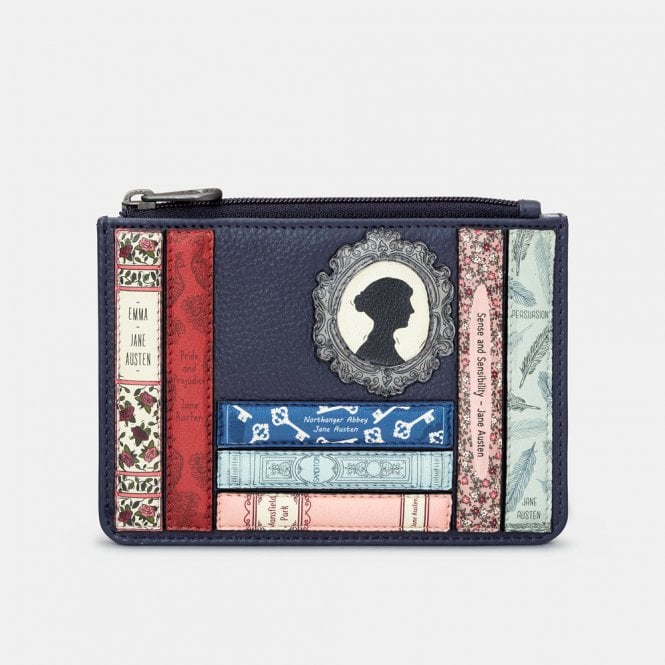 New Disguise Jane Austen Bookworm Navy Zip Top Purse