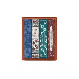 Jane Austen Tan Book Club Flap Over Card Holder