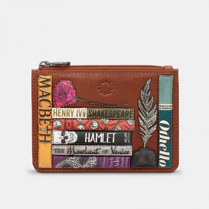New Disguise Shakespeare Bookworm Brown Zip Top Purse