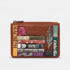Shakespeare Bookworm Brown Zip Top Purse