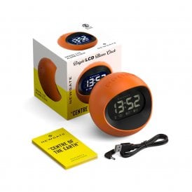 Centre of the Earth Orange LCD Alarm Clock