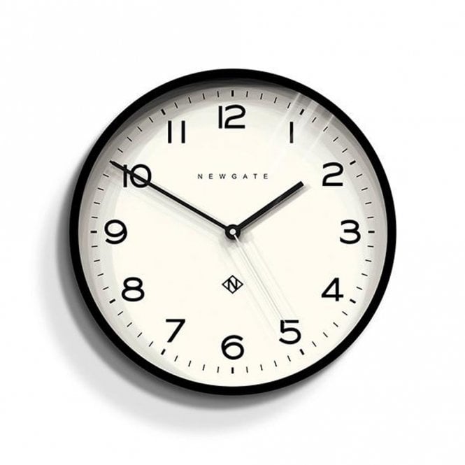 Newgate Echo Number Three Modern Black Wall Clock