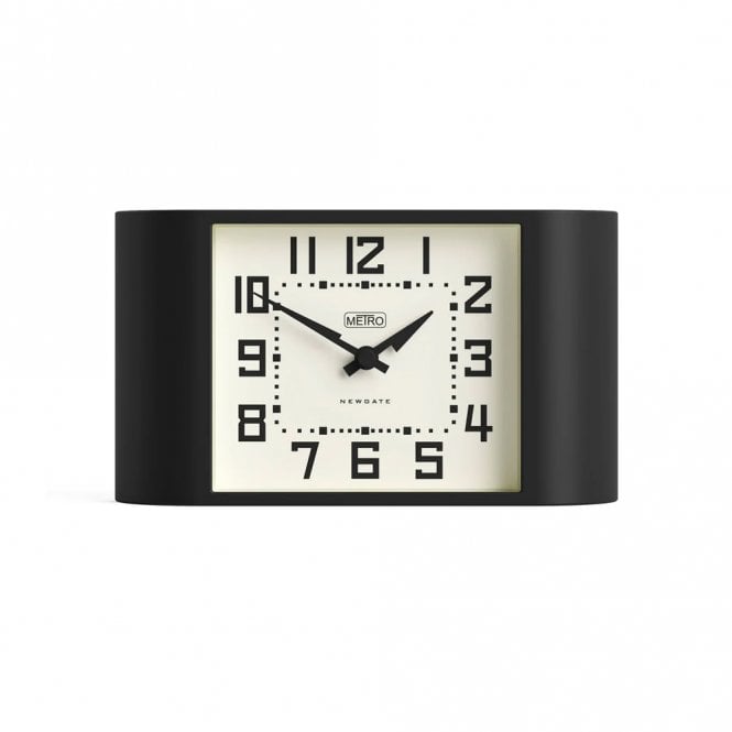 Newgate Mini Metro Black Mantel Clock