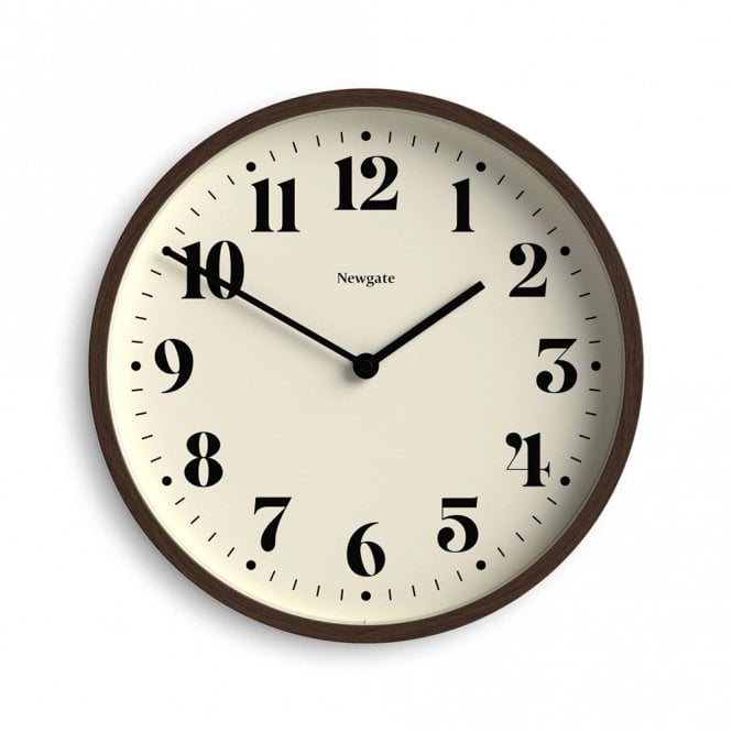 Newgate Number Four Dark Faux Wood Wall Clock