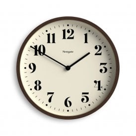 Number Four Dark Faux Wood Wall Clock