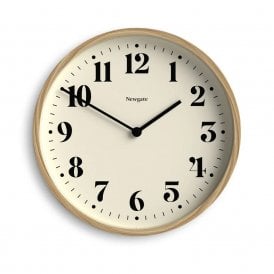 Number Four Light Faux Wood Wall Clock