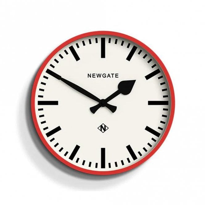 Newgate Number Three Railway Red Wall Clock