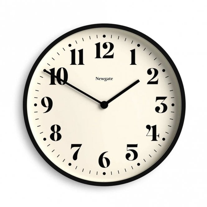 Newgate Number Two Black Wall Clock