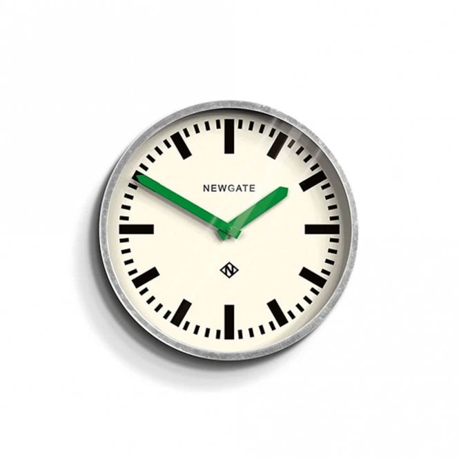 Newgate The Luggage Galvanised & Green Wall Clock