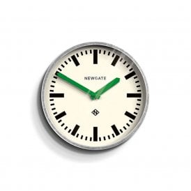 The Luggage Galvanised & Green Wall Clock