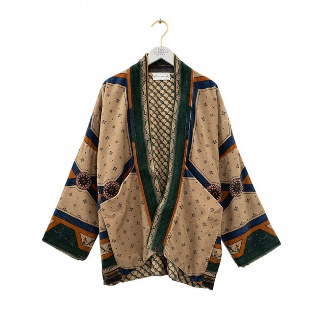 One Hundred Stars Fleur De Lys Sand Velvet Jacket