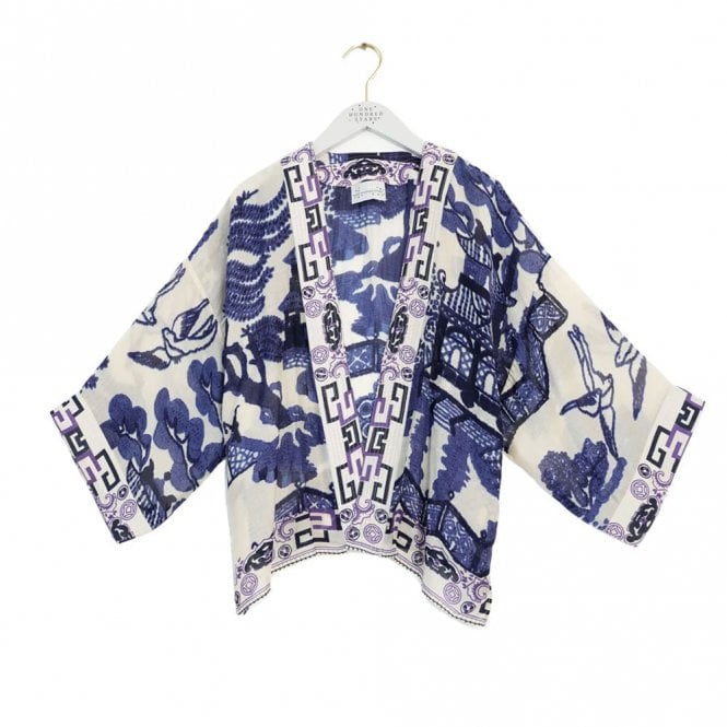 One Hundred Stars Giant Willow Blue Kimono