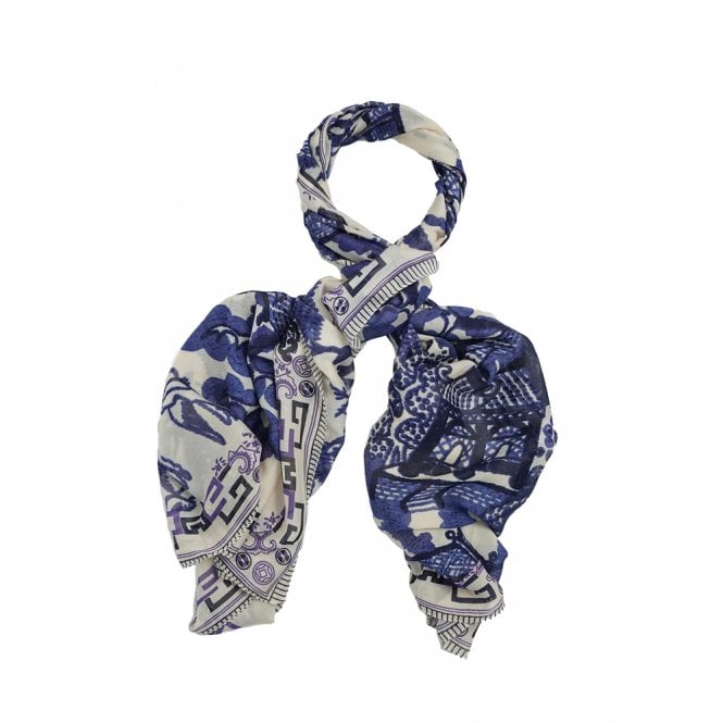 One Hundred Stars Giant Willow Blue Scarf