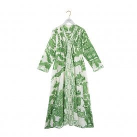 Giant Willow Green Pinch Pleat Dress