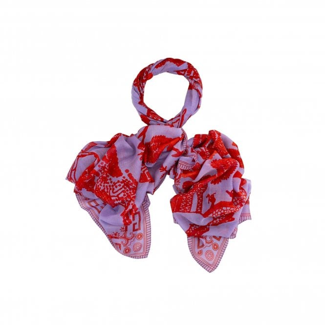 One Hundred Stars Giant Willow Violet Scarf
