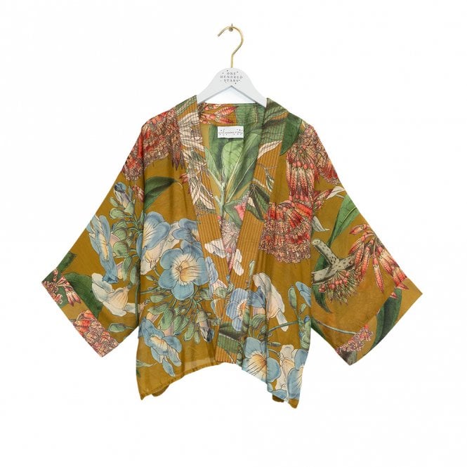 One Hundred Stars Rhodoleia Gold Kimono