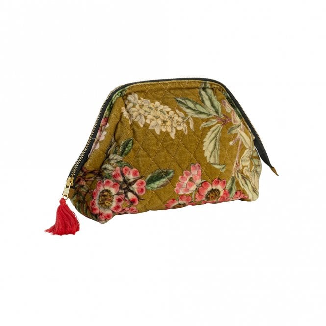 One Hundred Stars Rhodoleia Gold Velvet Pouch