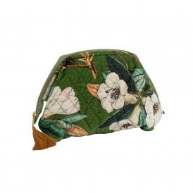 Rhodoleia Green Velvet Pouch