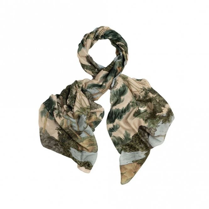 One Hundred Stars Rivers and Trees Natural Scarf