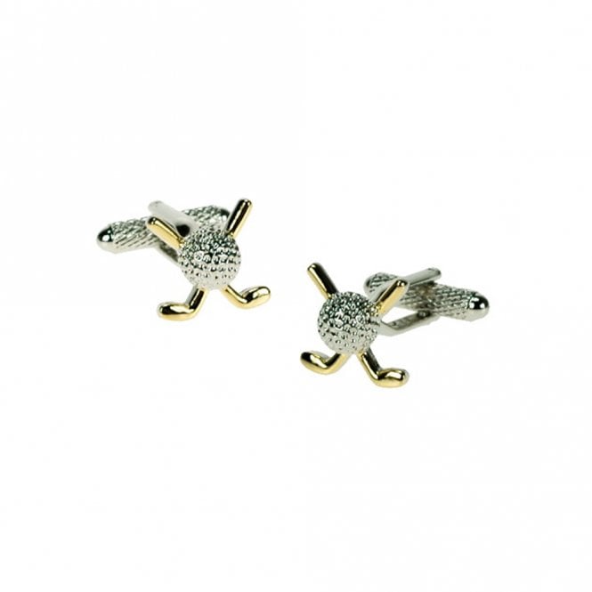 Onyx Art Golf Cufflinks