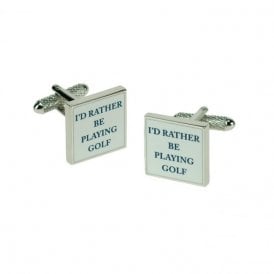 I'd Rather Be Playing Golf Cufflinks