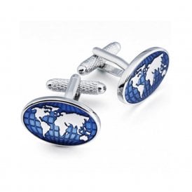 World Map Cufflinks