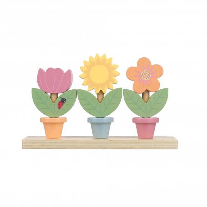 Orange Tree Toys Stacking Flower Pots Toy