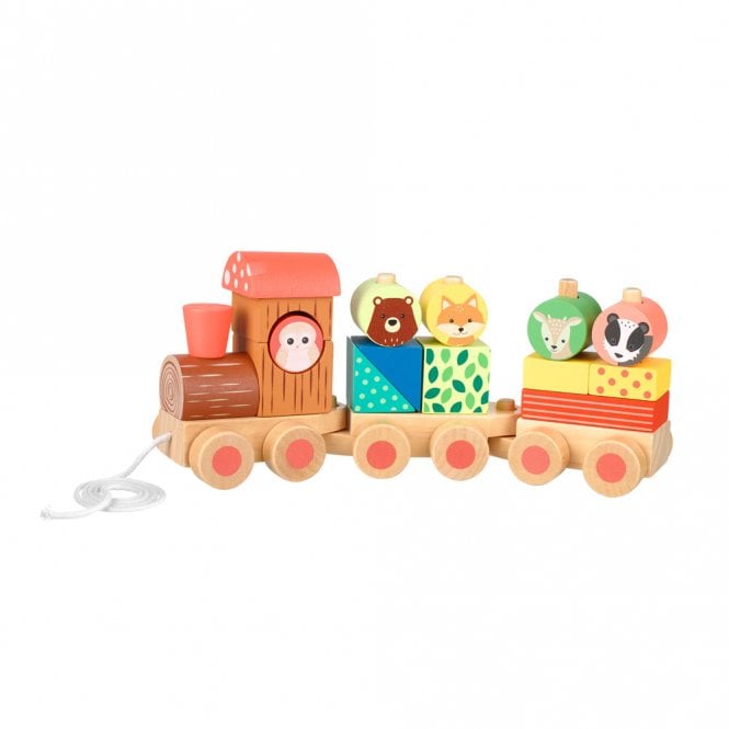 Orange Tree Toys Woodland Pull Along Puzzle Train