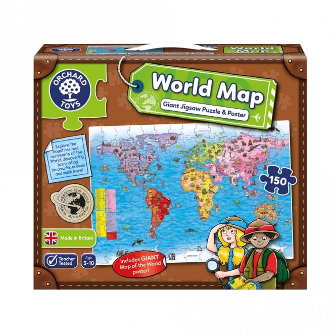 Orchard Toys World Map Giant Jigsaw Puzzle & Poster