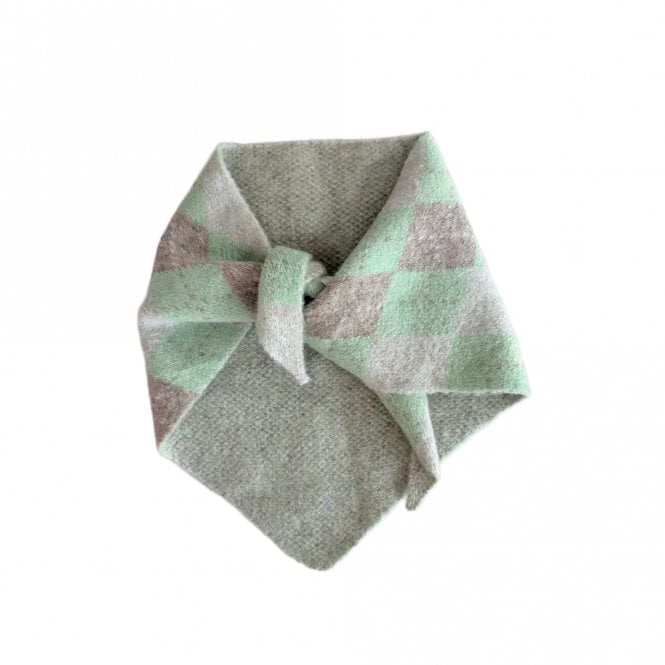 Ost London Argyle Mint Triangle Scarf