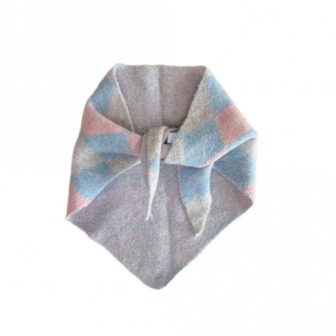 Ost London Argyle Pink & Blue Triangle Scarf