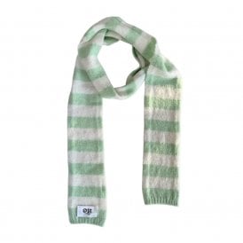 Gunhild Stripe Mint Green Long Scarf