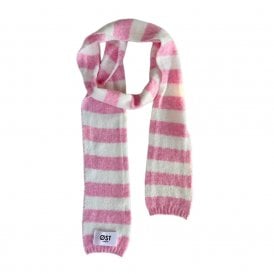 Gunhild Stripe Pink Long Scarf