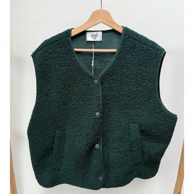 Ost London Kirsten Green Sleeveless Jacket