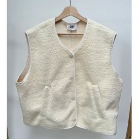 Kirsten Off White Sleeveless Jacket